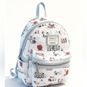 Loungefly Peanuts White and Light Blue Kids Backpack